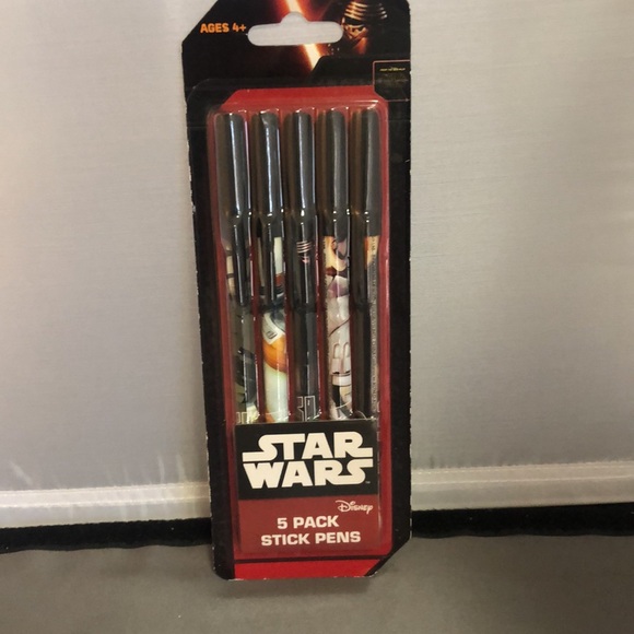 Star Wars 4-pc Set Tattoos Stick Pens Kylo Ren Eraser BB-8 Clip-on Coin Purse - Picture 4 of 9